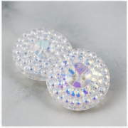 Round Transparent Crystal Acrylic Shank Button – Decorative Sewing Button